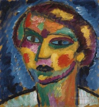 head of a woman Alexej von Jawlensky Expressionism Oil Paintings